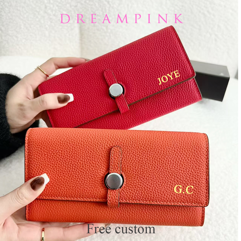Interior Design Name - Genuine Leather Long Women Cards Wallet