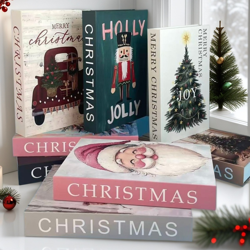Interior Design Yearbook - Christmas Decoration Fake Book Storage Box