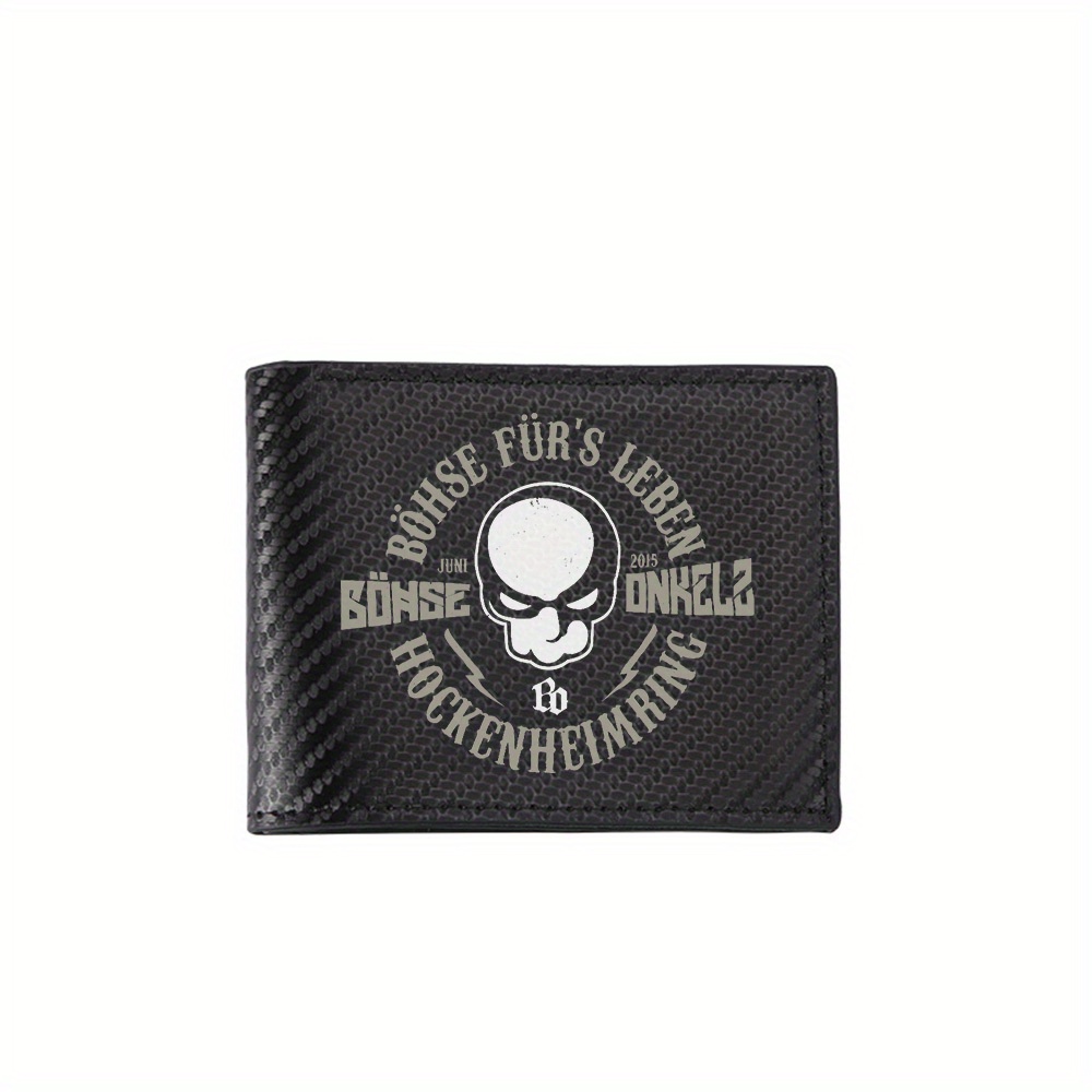 Interior Design Name - Skull design,event,lightning,band name. Men's Wallets Simple