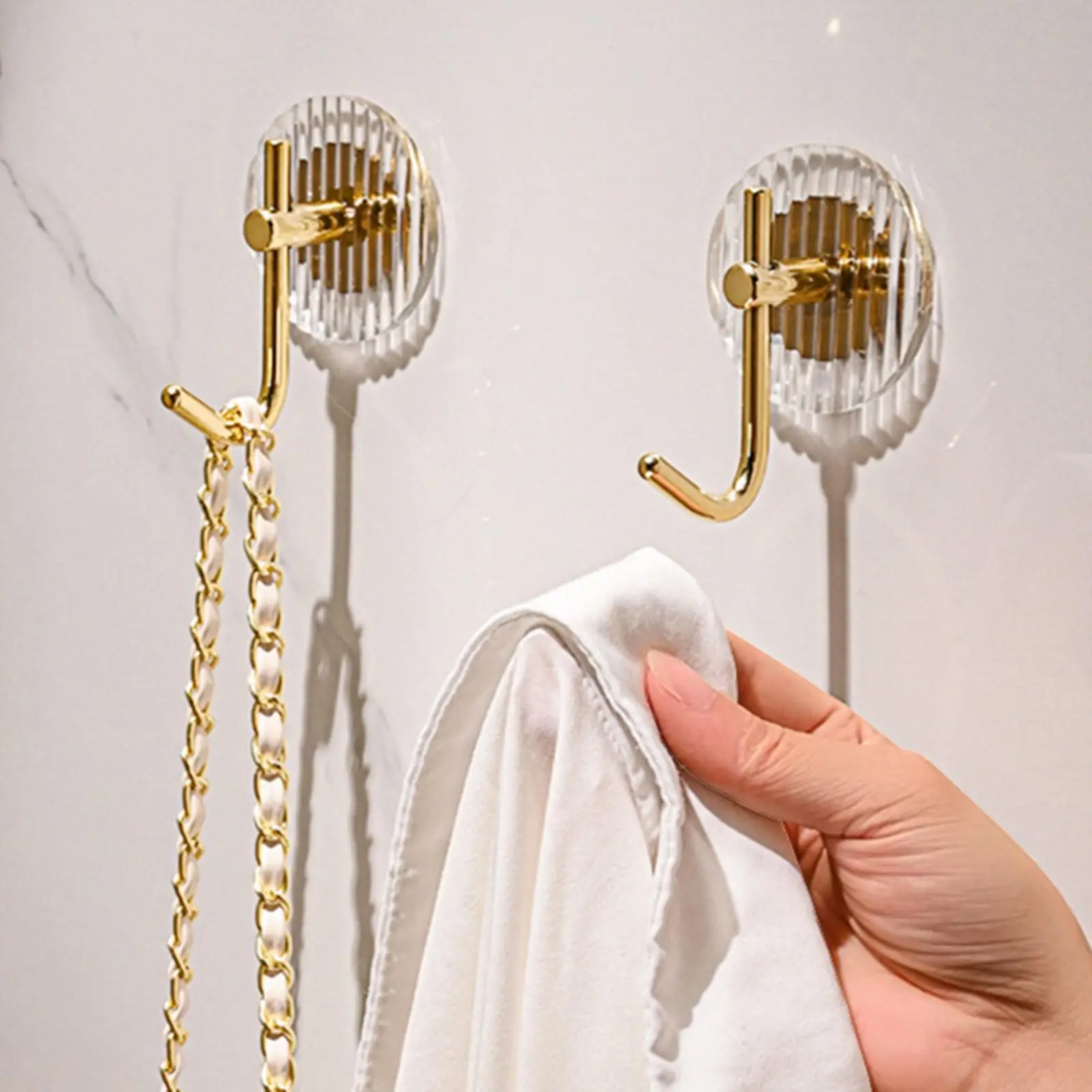 1/2Pcs Adhesive Wall Hooks Acr - Antique Brass Hook ulasan dan harga