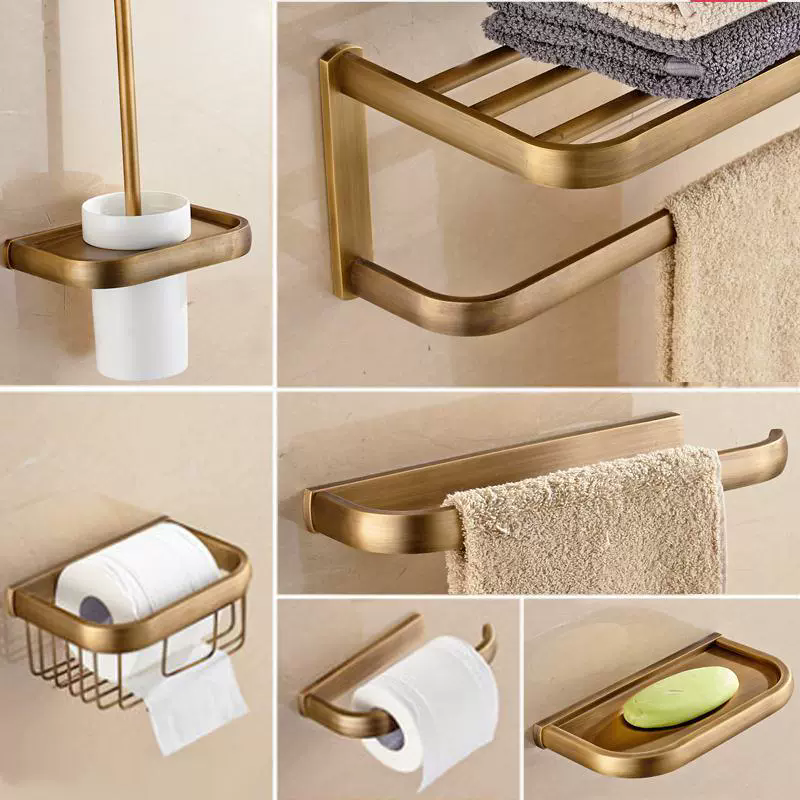 Brass Bathroom Accessories Set - Antique Brass Hook ulasan dan harga
