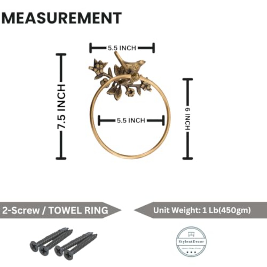 STYLENT Decor Solid Brass Bird - Antique Brass Hook ulasan dan harga