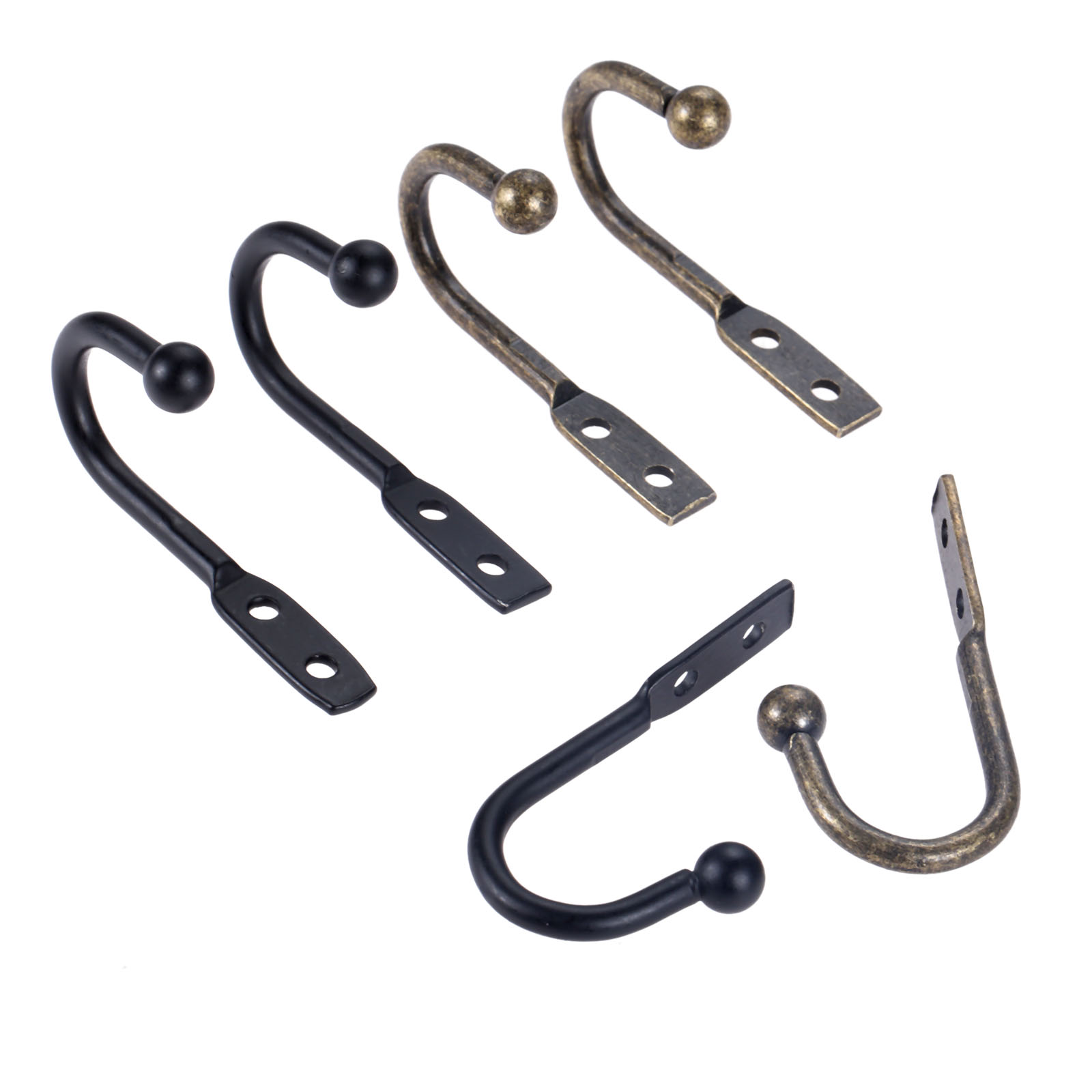 5pcs Vintage Black/Antique Bro - Antique Brass Hook ulasan dan harga