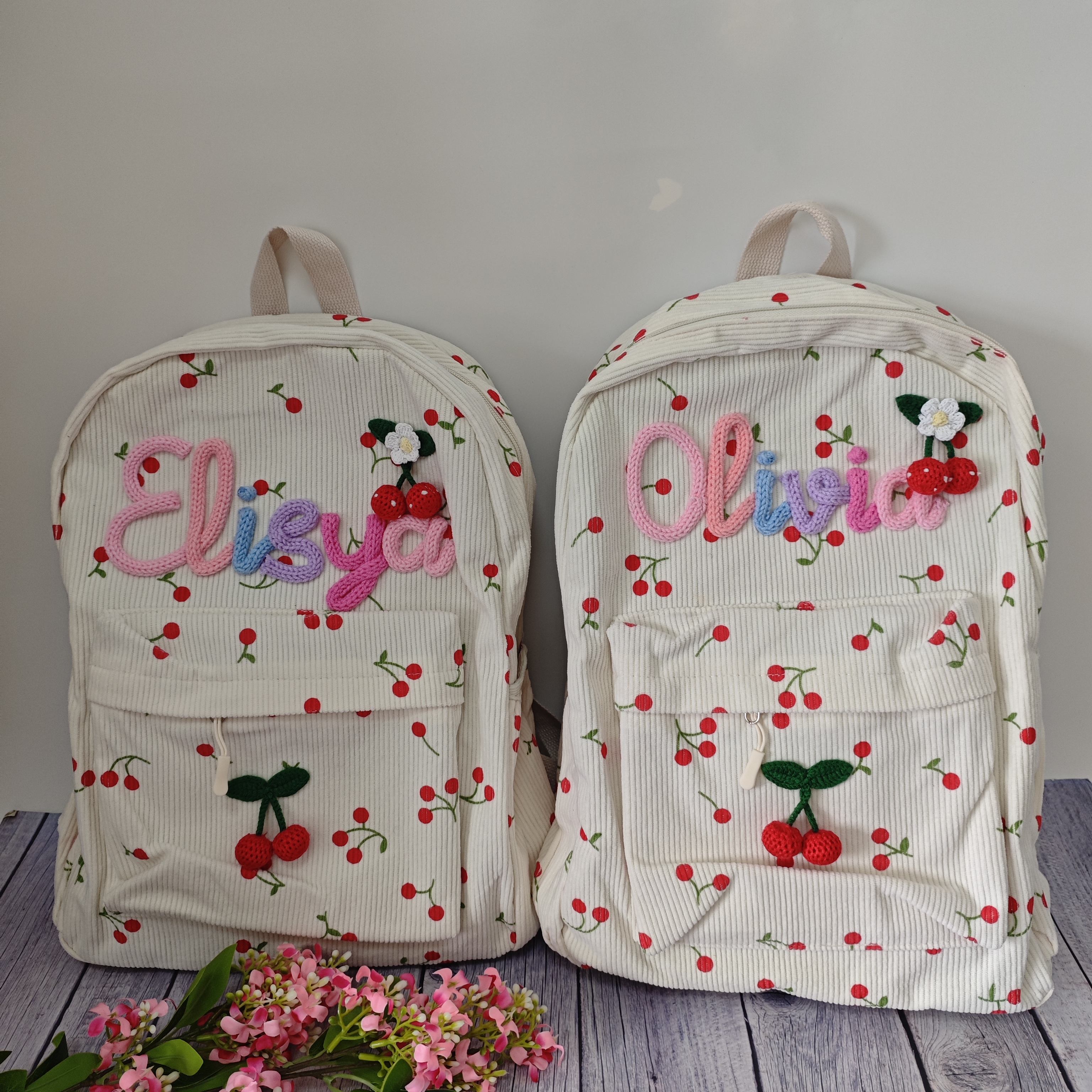 Personalized Cherry Backpacks  - Interior Design Name ulasan dan harga