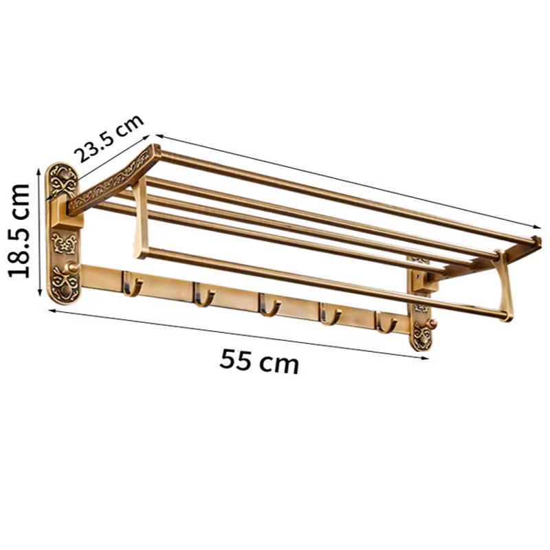 Foldable Antique Brass Towel R - Antique Brass Hook ulasan dan harga