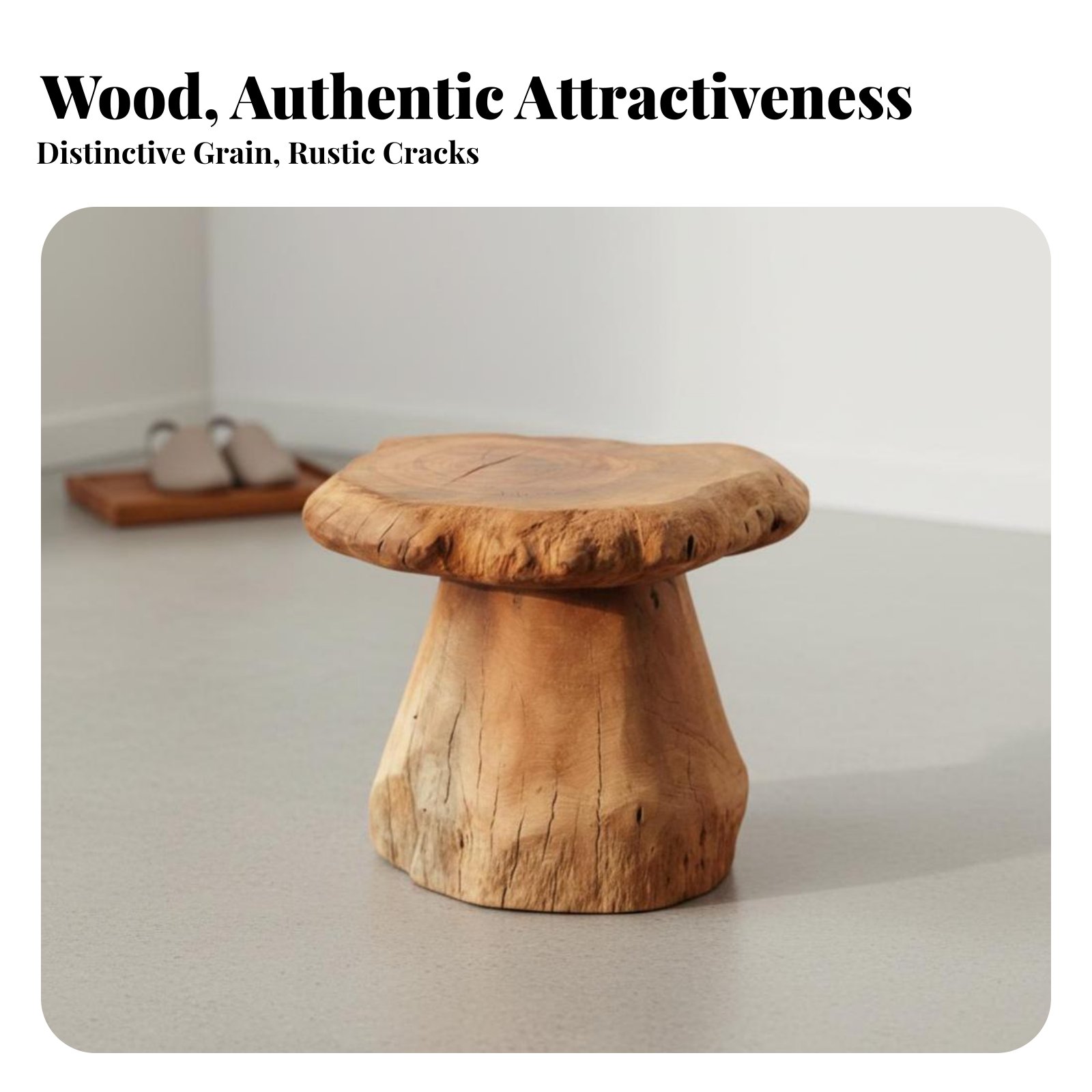 Mushroom-Shaped Stool Wabi-Sab - Interior Design And Build ulasan dan harga