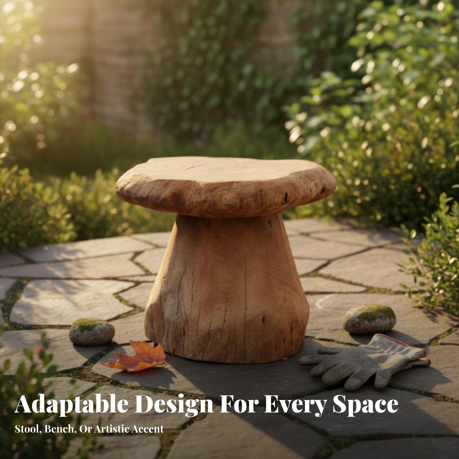 Mushroom-Shaped Stool Wabi-Sab - Interior Design And Build ulasan dan harga